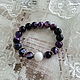 Bracelet purple agate with white band, happiness. Bead bracelet. Diamant of Happiness. Online shopping on My Livemaster.  Фото №2