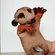 Juguete de mano suricata, marioneta de mano para títeres. Puppet show. AnzhWoolToy (AnzhelikaK). Ярмарка Мастеров.  Фото №4
