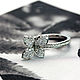  Женское кольцо в белом золоте с бриллиантами, Кольца, Москва,  Фото №1
