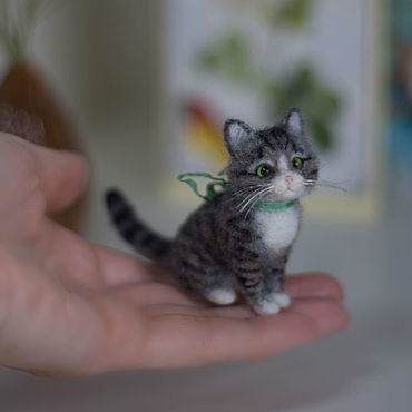 Котенок, игрушка по фото питомца. Войлочная игрушка. Сухое валяние.. . Куклы и игрушки ручной работы - Ярмарка Мастеров Куклы и игрушки ручной работы. Ярмарка Мастеров - ручная работа Котенок, игрушка по фото питомца. Войлочная игрушка. Сухое валяние.. Handmade.