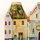 Ключница настенная Маленькие городские домики. Ключницы настенные. Лана (elf-studia). Интернет-магазин Ярмарка Мастеров.  Фото №2