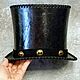 Leather cylinder 'Rock'. Cylinder. Felt Hats Shop. Online shopping on My Livemaster.  Фото №2