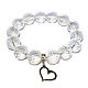 The Pure Love bracelet of rock crystal with erodirovannoj suspension 'Heart, Bead bracelet, Moscow,  Фото №1