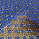 Жаккард Prada с золотыми горошинами, фон сиренево-голубой, 02068, Ткани, Королев,  Фото №1