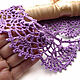 Lilac knitted removable collar 6 cm wide. Collars. BarminaStudio (Marina)/Crochet (barmar). Online shopping on My Livemaster.  Фото №2