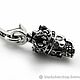 Серьги из серебра King Skull BBE37-01. Серьги классические. Blacksilver. Интернет-магазин Ярмарка Мастеров.  Фото №2