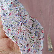 Аксессуары handmade. Livemaster - original item Light cotton scarf-handkerchief in a small flower. Handmade.