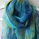 Order Scarf celadon,silk,175h110 cm,hand-painting. arkensoie Silkyway. Livemaster. . Scarves Фото №3