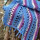 Knitted scarf 'Sakura', cotton, handmade. Scarves. DominikaSamara. My Livemaster. Фото №5