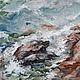 Картина магнит: Море. Камни в волне, Картины, Санкт-Петербург,  Фото №1