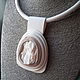 Order  white with pink opal. Jewelry made of leather and stone. Livemaster. . Pendant Фото №3