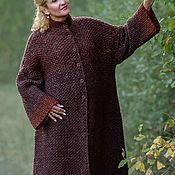 Одежда handmade. Livemaster - original item Knitted coat Golden Autumn Alpaka Royal handmade. Handmade.
