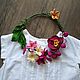  С цветами орхидеи. Колье. Knitted flowers. Ярмарка Мастеров.  Фото №4