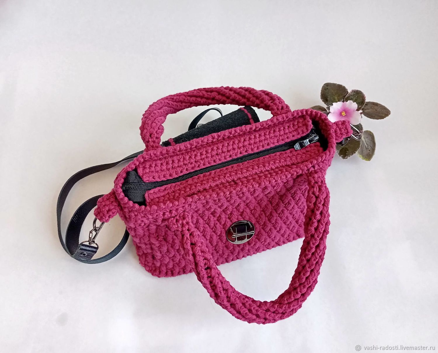 Классическая сумка: вишневая сумочка – купить онлайн на Ярмарке ...