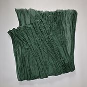 Аксессуары handmade. Livemaster - original item Scarf spring green women`s cotton with silk plain men`s. Handmade.