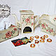 Set for tea: tea cabin napkin holder and candy dish, Kitchen sets, Moscow,  Фото №1