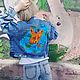 Джинсовая куртка с ручной росписью "Лисичка", Блузки, Чебоксары,  Фото №1