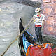 Venice Oil painting 30 x 40 cm gondolier. Pictures. Viktorianka. Online shopping on My Livemaster.  Фото №2