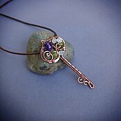 Украшения handmade. Livemaster - original item Copper pendant key wire wrap. Handmade.
