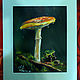  Mushroom and frog in the rain. Print from the author's work. Pictures. Valeria Akulova ART. My Livemaster. Фото №5