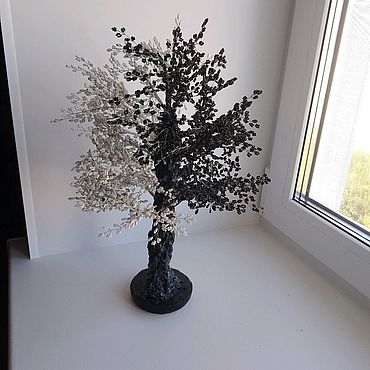 Дерево Инь-Янь из бисера: пошаговое плетение элемента декора