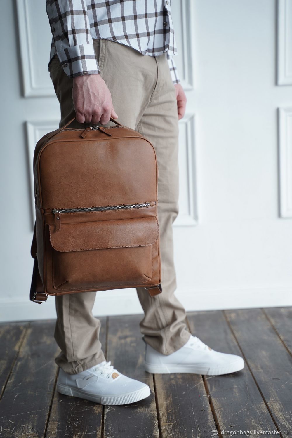 Backpack leather male 'Copper' (Red), Backpacks, Yaroslavl,  Фото №1