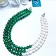 Necklace made of green onyx and pearls, Necklace, Moscow,  Фото №1