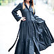 Long black shirt dress - KA0195CT, Dresses, Sofia,  Фото №1
