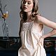 Order Cambric nightgown Cecile cream color. Delicate Clothing Store (Daria). Livemaster. . Nightdress Фото №3