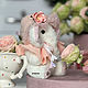 Слоненок в персиковом воротнике. Тедди Зверята. MyTeddyStore. Ярмарка Мастеров.  Фото №6