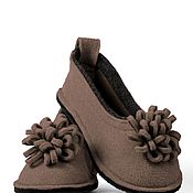 Обувь ручной работы handmade. Livemaster - original item Flower felt ballet flats, 100% wool. Handmade.