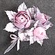 Morning Valley roses Brooch-handmade bouquet made of fabric. Brooches. ms. Decorator. My Livemaster. Фото №4