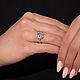 Кольцо серебро 925 пробы в инкрустации фианитов. Кольца. MARIA GUSEVA Fashion Jewelry. Ярмарка Мастеров.  Фото №4