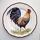 Painted porcelain Plate Rooster collection 4-piece. Plates. ArtFlera (artflera). My Livemaster. Фото №4