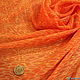  Ярко-оранжевый,шёлковый,шифоновый , с экзотическим принтом. Платки. Виктория Fabbro. Интернет-магазин Ярмарка Мастеров.  Фото №2