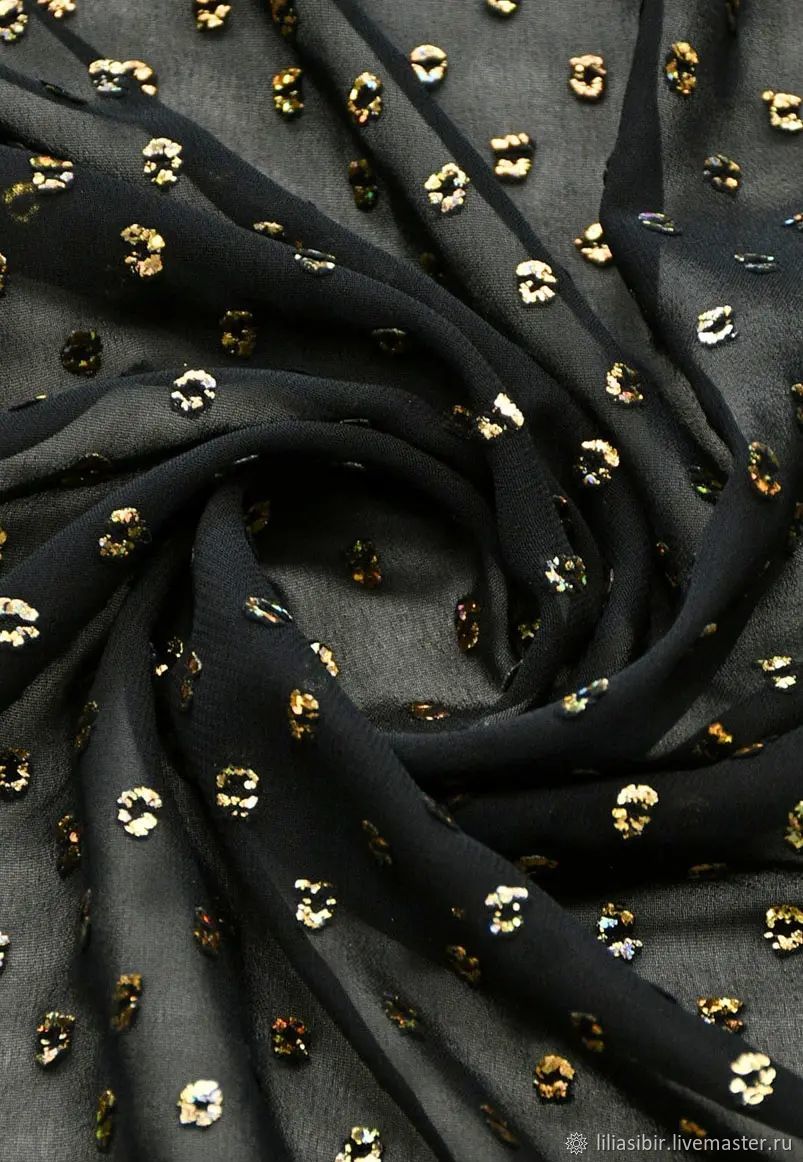 Шифон с пайетками Италия купить в интернет-магазине Ярмарка Мастеров по ...