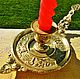 Винтаж: Старинный антикварный подсвечник Erable бронза позолотаXIX век Франция, Подсвечники винтажные, Орлеан,  Фото №1