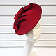 Evening Catherine bonnet with spiral. Color dark red/bordeaux. Hats1. Exclusive HATS. LANA ANISIMOVA.. Online shopping on My Livemaster.  Фото №2