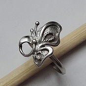 Винтаж handmade. Livemaster - original item Butterfly ring, silver. Handmade.