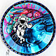 'Let's go!' - the plate with the astronaut glows in the dark. Decorative plates. Art by Tanya Shest. My Livemaster. Фото №5