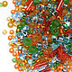 Бисер Микс TOHO №3228 оранжево-зелено-голубой TOHO Beads 10гр, Бисер, Краснотурьинск,  Фото №1