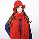 Accessories set: hat and scarf / Merino wool, Headwear Sets, Balahna,  Фото №1