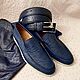 Men's set, loafers belt, genuine ostrich leather!, Loafers, St. Petersburg,  Фото №1