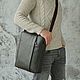 Men's business leather bag for A4 'Douglas' (Brown), Men\'s bag, Yaroslavl,  Фото №1