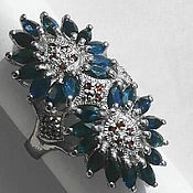 Украшения handmade. Livemaster - original item Vasilisa ring with sapphires. Handmade.