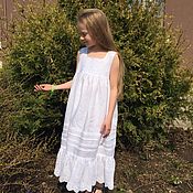 Одежда детская handmade. Livemaster - original item Linen sundress 