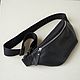 Men's waist bag 'Foster' (Black). Waist Bag. DragonBags - Rucksack leather. Online shopping on My Livemaster.  Фото №2