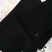 Аксессуары handmade. Livemaster - original item Scarves: Handmade Woven Black Merino Scarf. Handmade.