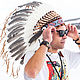 Indian headdress Soaring eagle. Indian roach, Ritual attributes, Denpasar,  Фото №1