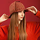 Кепка ШЕРЛОК ХОЛМС с двумя козырьками Шляпа Deerstalker женская З23-20. Кепки. MoroshkaHats Головные уборы. Ярмарка Мастеров.  Фото №5